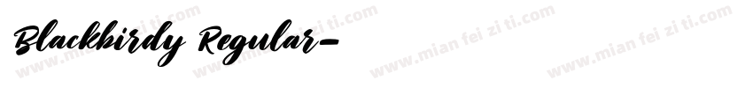Blackbirdy Regular字体转换